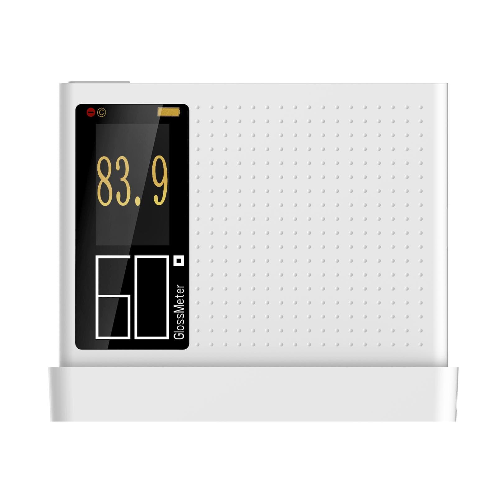 High Precision Gloss Meter 60 degrees Portable Glossmeter with Self-calibration/Fast Professional Edition white