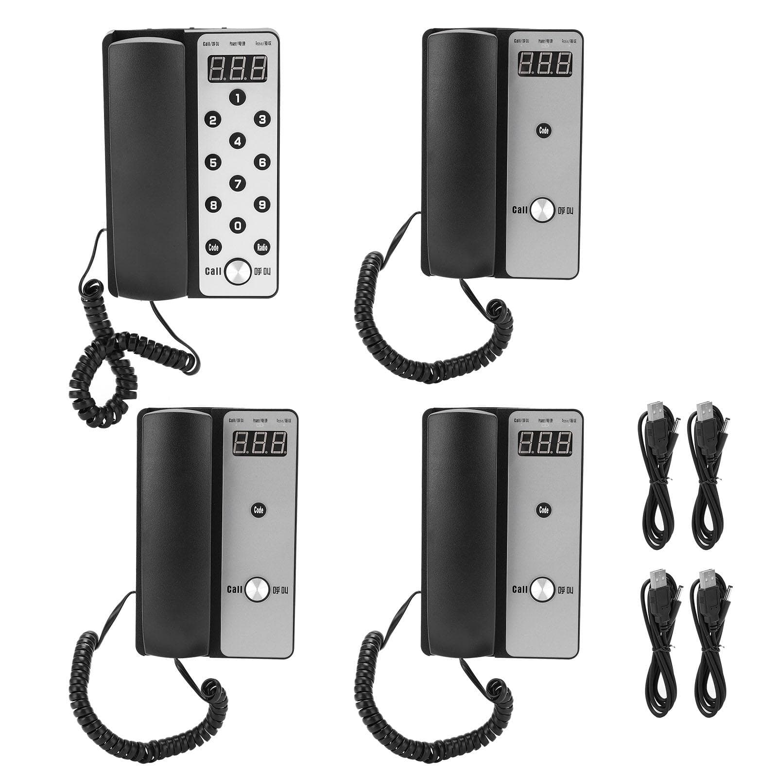 Wireless Intercom 1 Host 3 Extension Home Communication System for Hotel Department 100?240VUK Plug