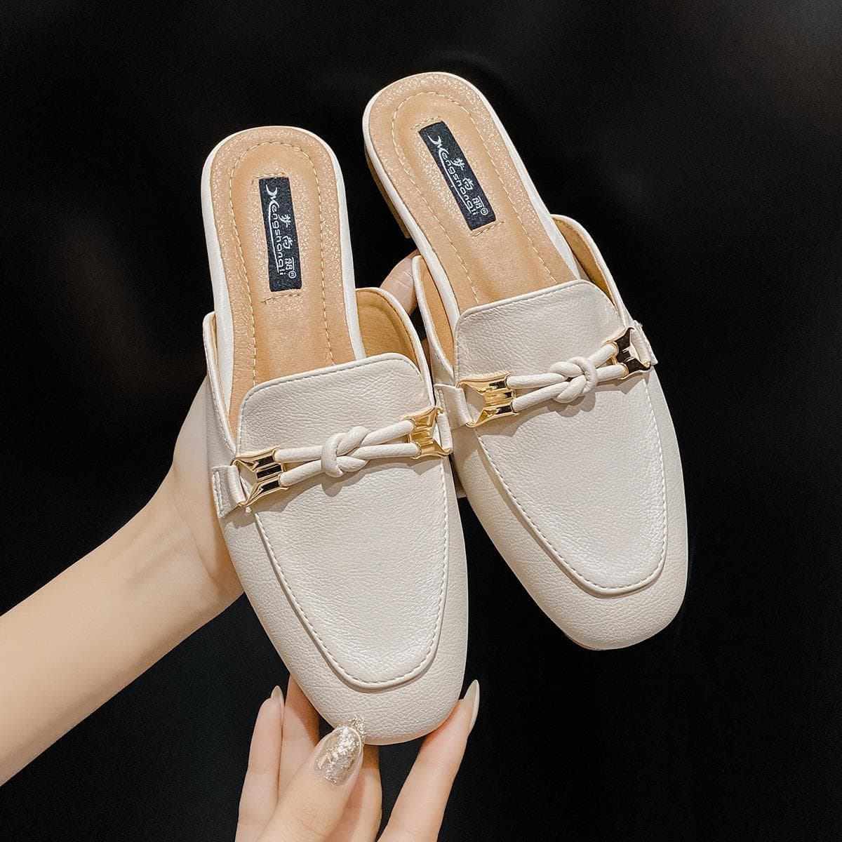 Baotou Half-slippers Women's New Lazy Shoes Outerwear Fashion Summer Sandals Trendy Half-slippers 38