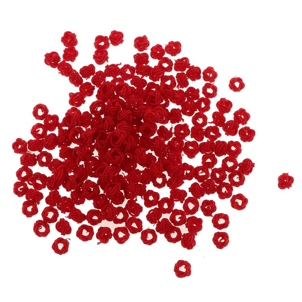 Rope Button Bead Necklace Bracelet Loose Beads for Jewelry Making Black as described red