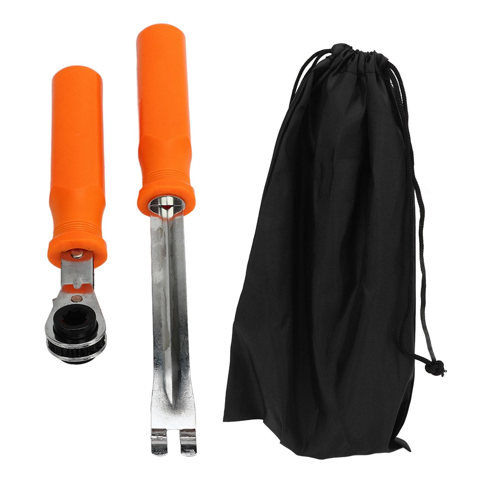 2PCS Automatic Slack Adjuster Tool Set Fork End Release Tool Double Square Ratcheting Wrench for