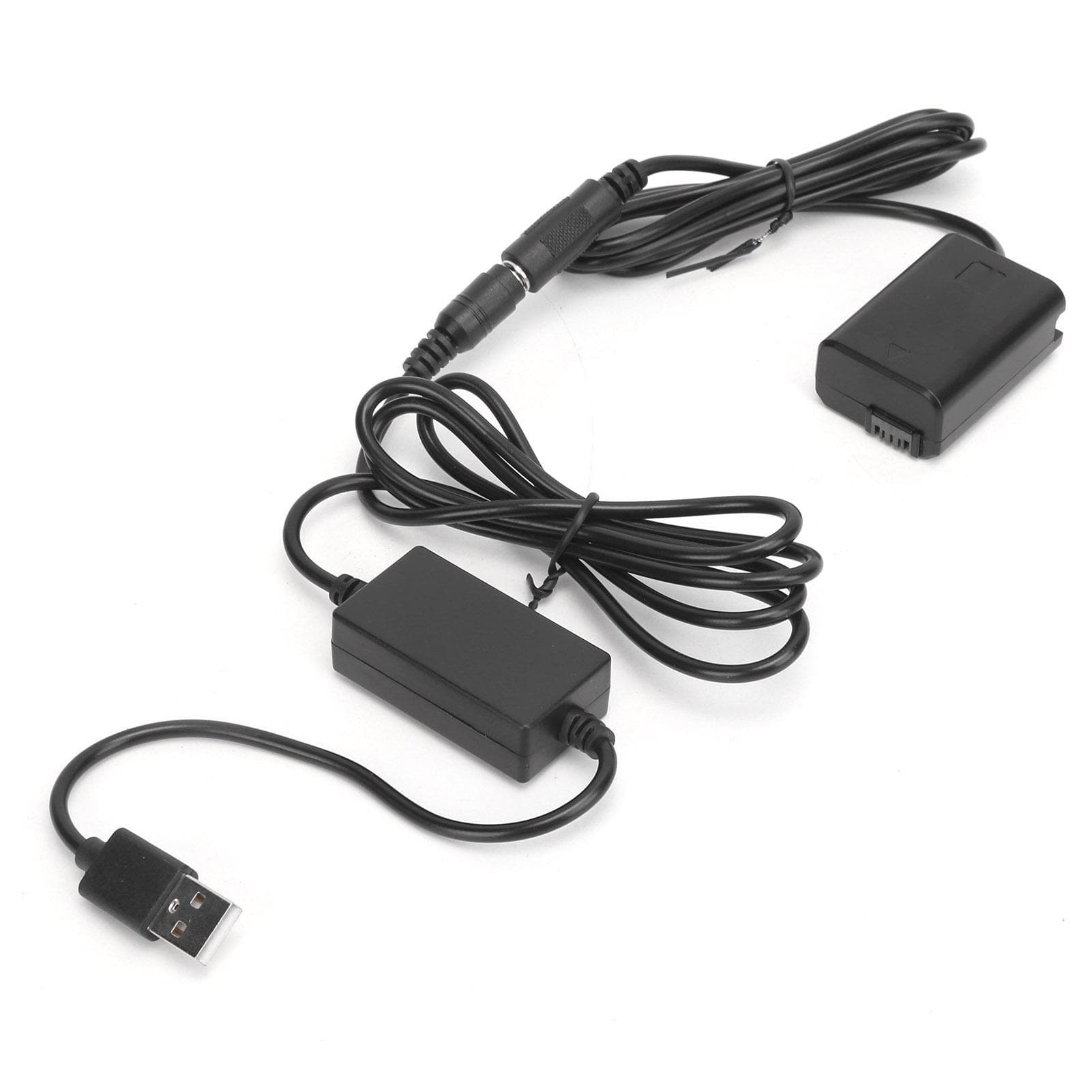 NPFW50 Dummy Battery DC Coupler Power Adapter with USB Drive Cable for Sony A7 A7R A7S A7M A7II A7S2