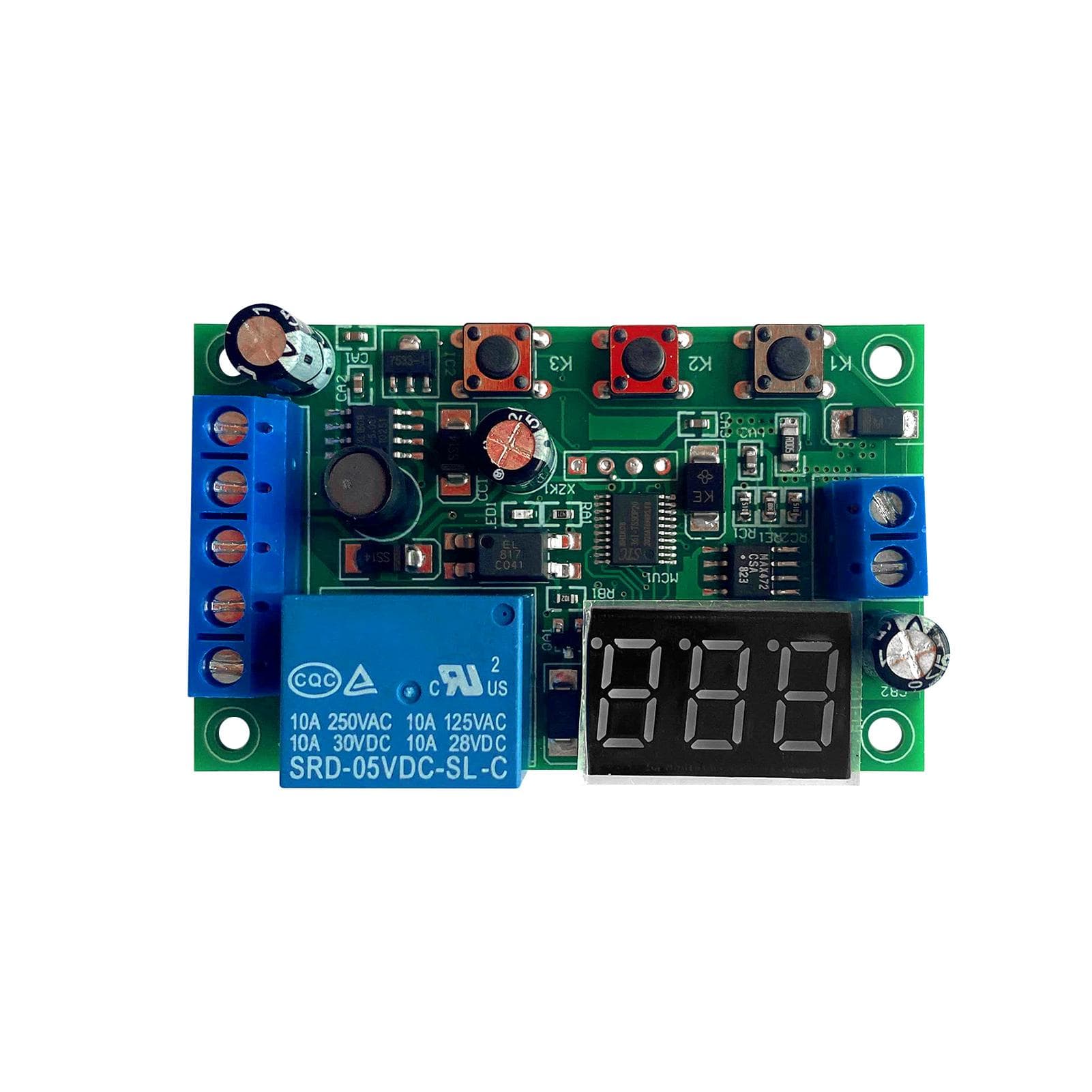 12V 0-10A DC Current Detection Module Current Sensing Detecting Delay Relay Control green
