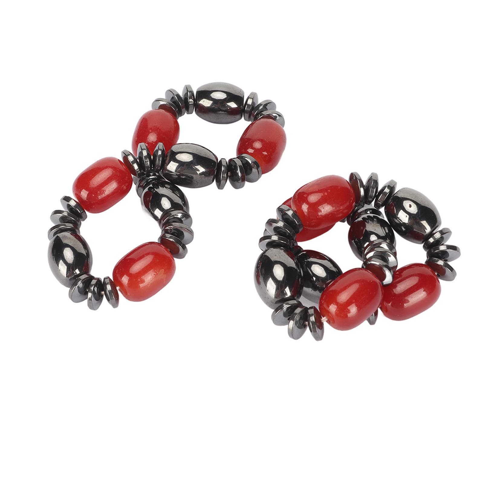 2pcs Retro Magnet Bracelet Fashionable Elegant Joint Soreness Relief Stone Magnetic Bracelet for