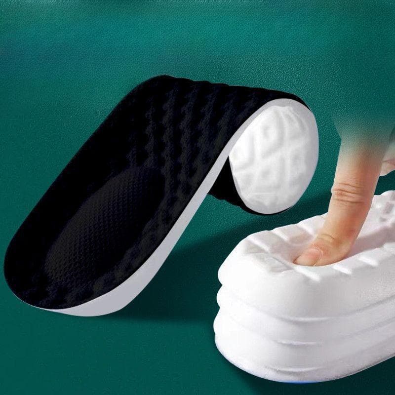 Sports Shoes Insoles Super Soft Running Insole for Feet Shock Absorption Baskets Shoe Sole Arch Support Orthopedic Inserts 43-44 black