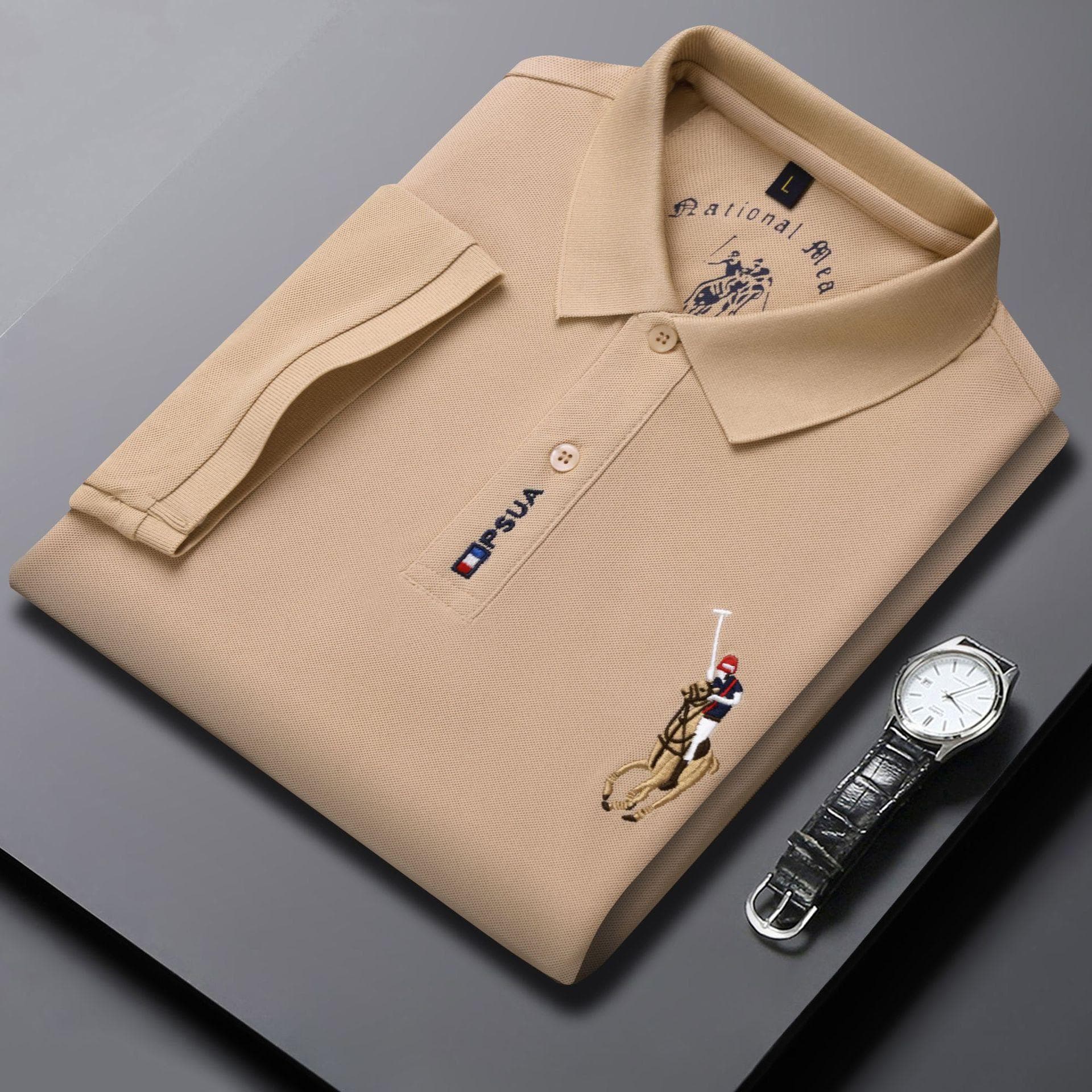 Men's Polo Shirt Summer Short Sleeve T-shirt Men's Bottoming Shirt Casual Embroidered Polo Shirt XXL