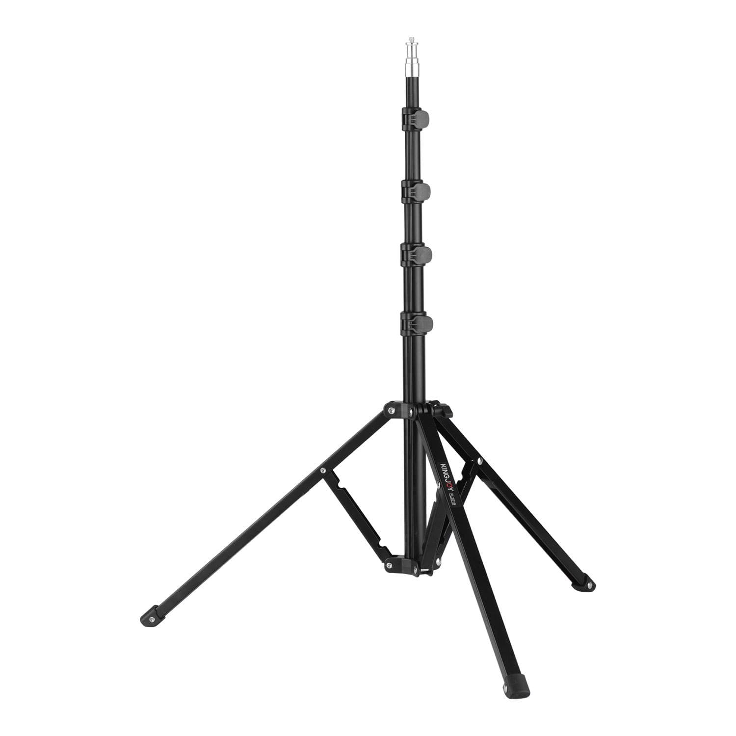 KINGJOY FL2019 Adjustable Metal Tripod Light Stand 8kg/17.6lbs Load Capacity 1/4 Inch Screw Max. black
