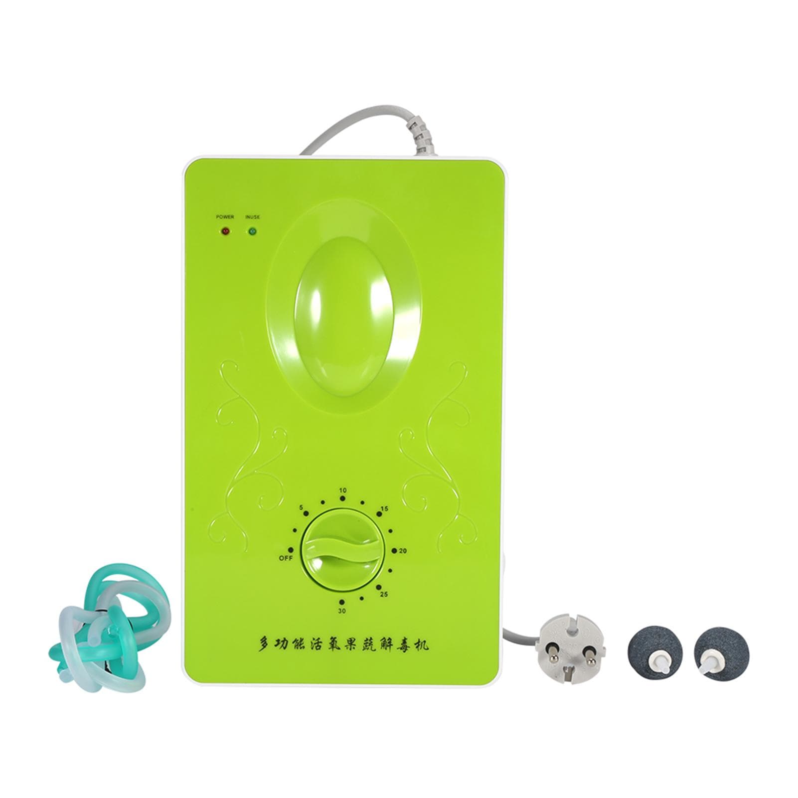 50Hz 400mg/h Multi functional Ozone Generator Ozonator Water Vegetable Sterilizer(Green) green