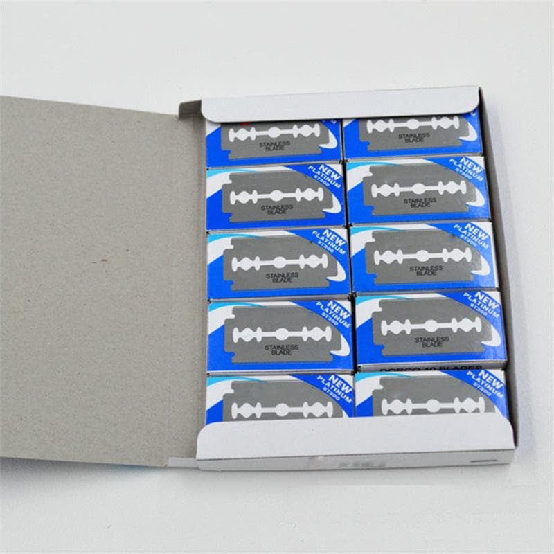 10/20/30/50/100pcs Double-sided Razor Blades Stainless Steel Safety For Shaving Razor Men Shaver Lames De Rasoir Barber Blade 50 pcs per pack