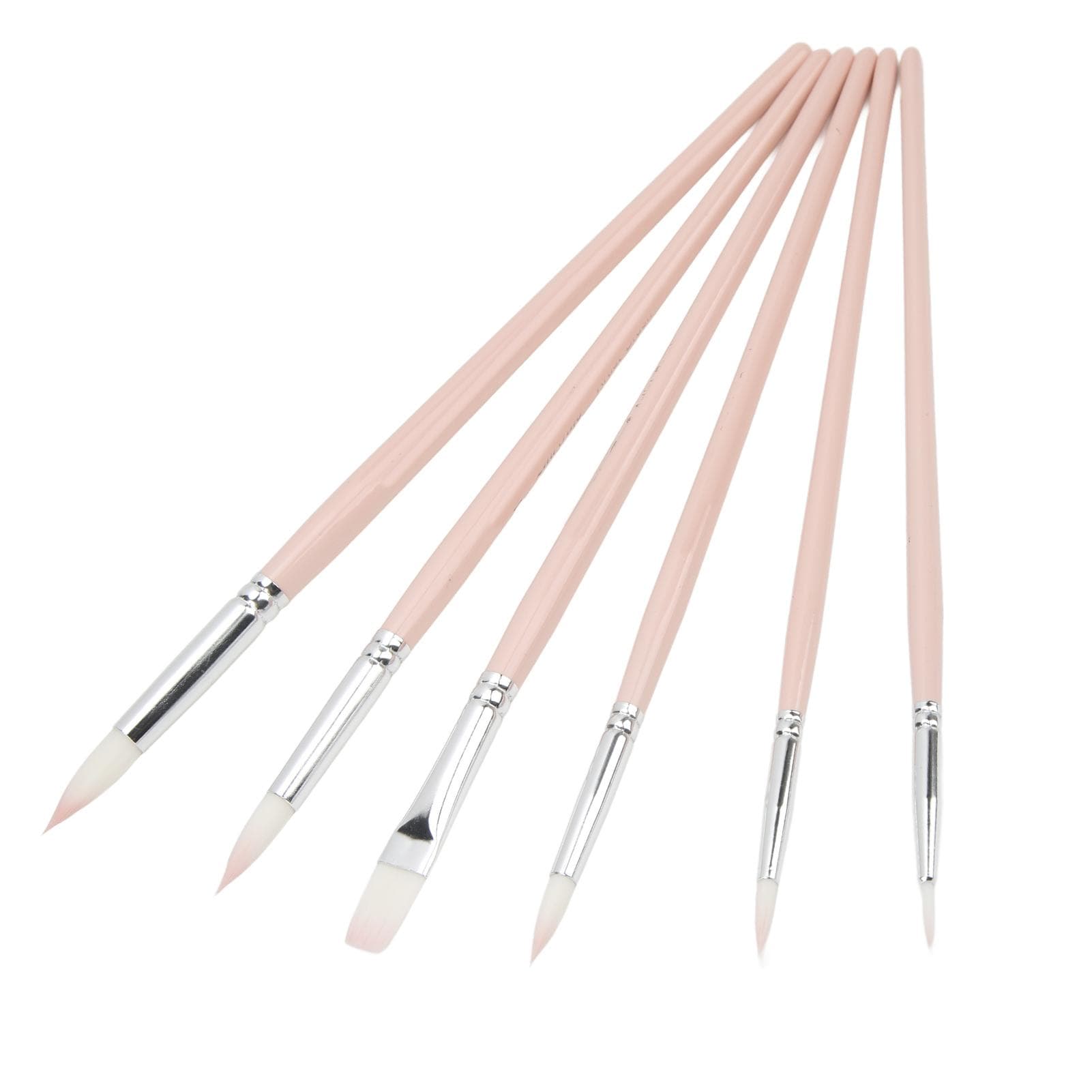 6Pcs Watercolor Brushes Multifunctional Easy Cleaning Wide Application Premium Material Durable