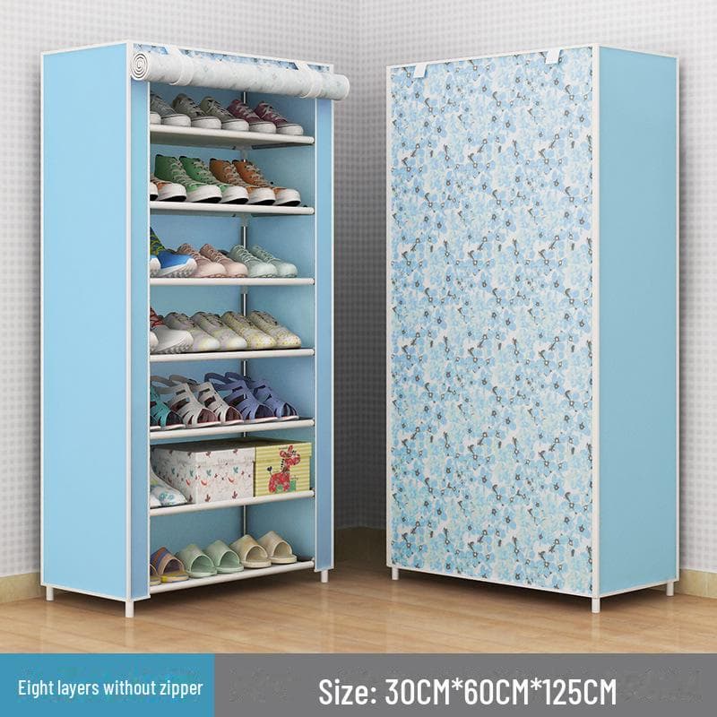 Ya Ruifan Multi-Layer Dustproof Shoe Storage Rack for Dorms & Schools F8 hand-painted green flowers