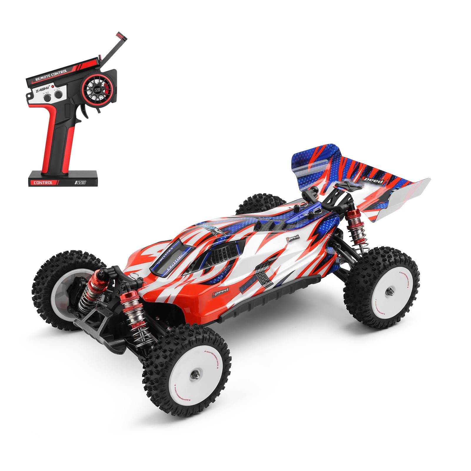 WLtoys 124008 Remote Control Car 1/12 2.4GHz 60KM/H High Speed Off Road Car Brushless 4WD Vehicle 2000mah multicolour
