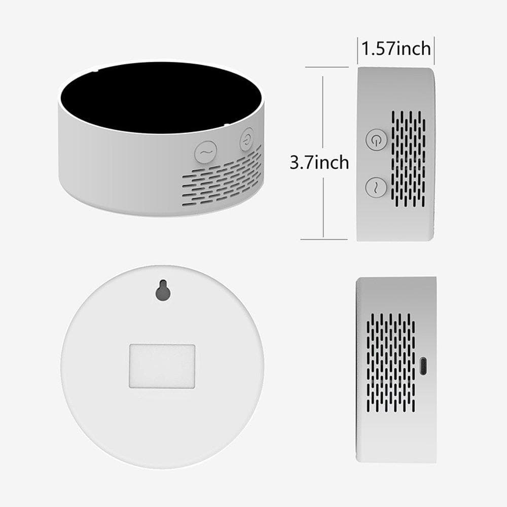 Tuya Wifi 7in1 Multifunctional Air Quality Meter PM2.5 CO2 TVOC HCHO AQI Temperature Humidity Basic Version white