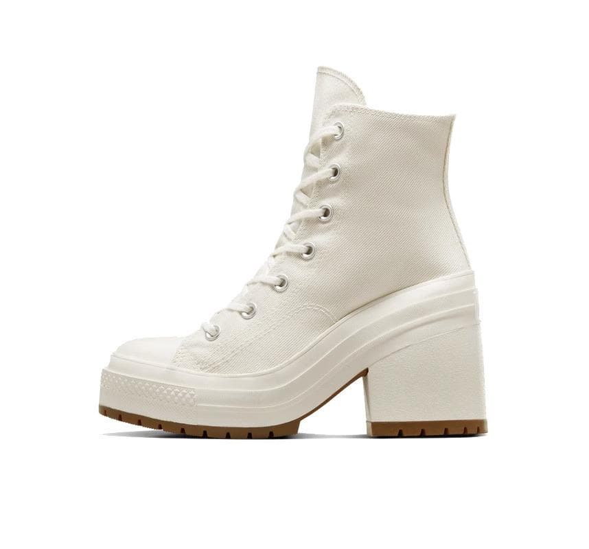 Women's High-heel Shoes Classic High Top Canvas Shoes Designer Platform Sneakers for Women Breathable Casual Shoes Zapatos Mujer 41 white