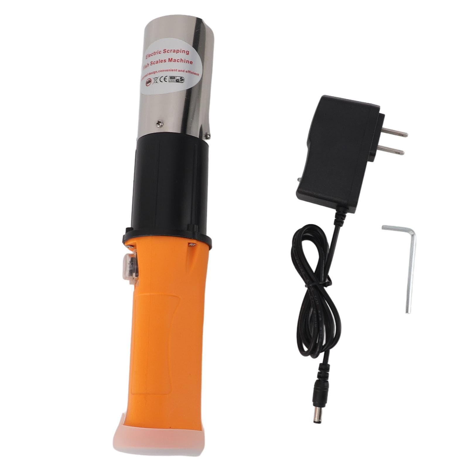 Electric Fish Scale Remover Cordless 56W Motor 6000 Rpm 12V 2000mAh Rechargeable Battery Electric L