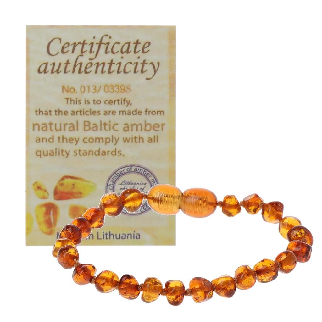 Genuine Baltic Amber Teething Bracelet Raw and Anklet Baby Beads for Teethers