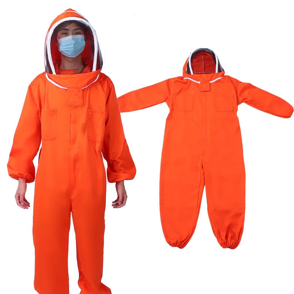 Orange Beekeeper One Piece Bee Suit Beekeeping Protective Clothes Beekeeping Equipment(XXL ) XXL