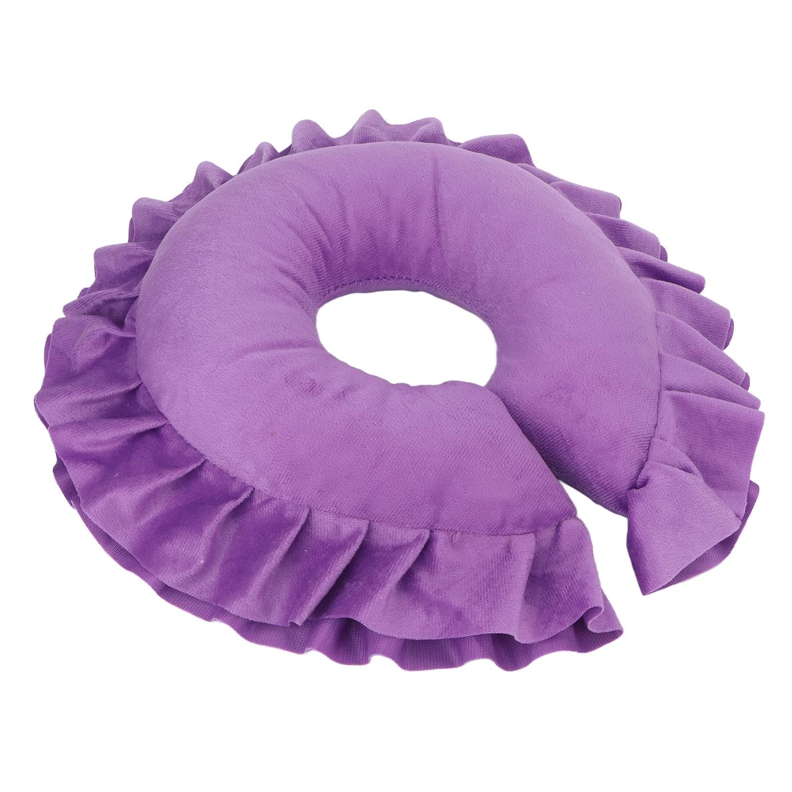 U Shaped Neck Support Cushion Soft Table Bed Face Pillow for Beauty Salon SPA MassagePurple purple