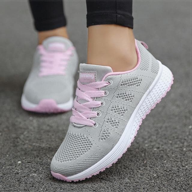 Women Breathable Sneakers Running Shoes Fitness Sportswear Casual Shoes 40 grey