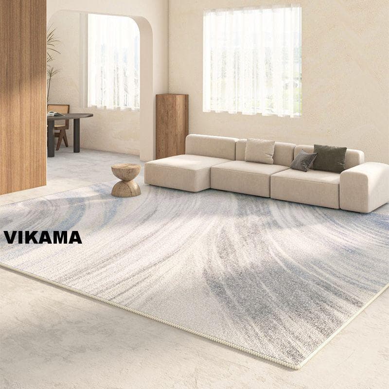 Imitation Cashmere New Chinese Simple Ink Wind Living Room Bedroom Carpet Study Sofa Bedside Dirty Washable Non-slip Rug 60X160CM