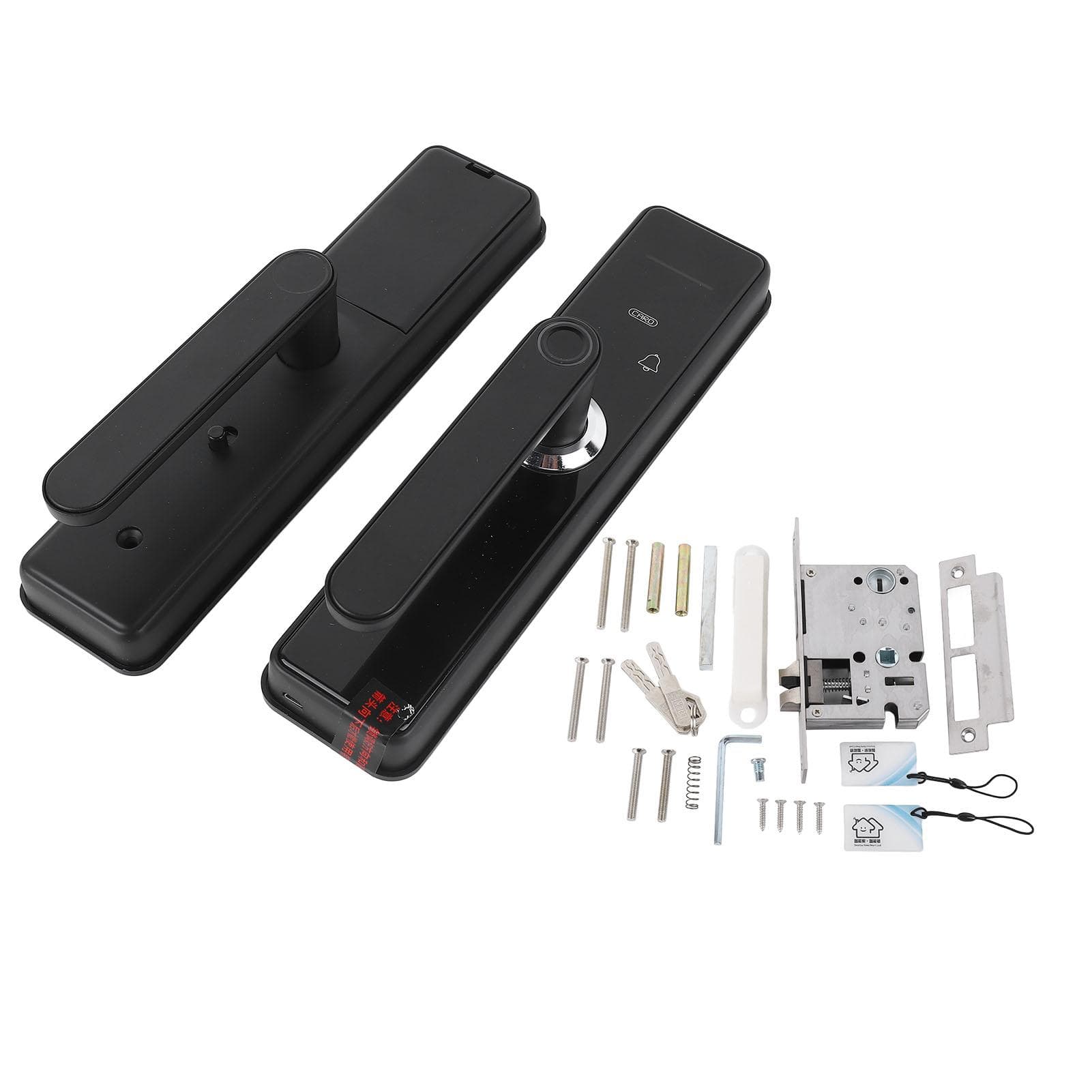 Fingerprint Door Lock Quick Response Touch Screen Smart Universal Combination Keyless Entry Door black