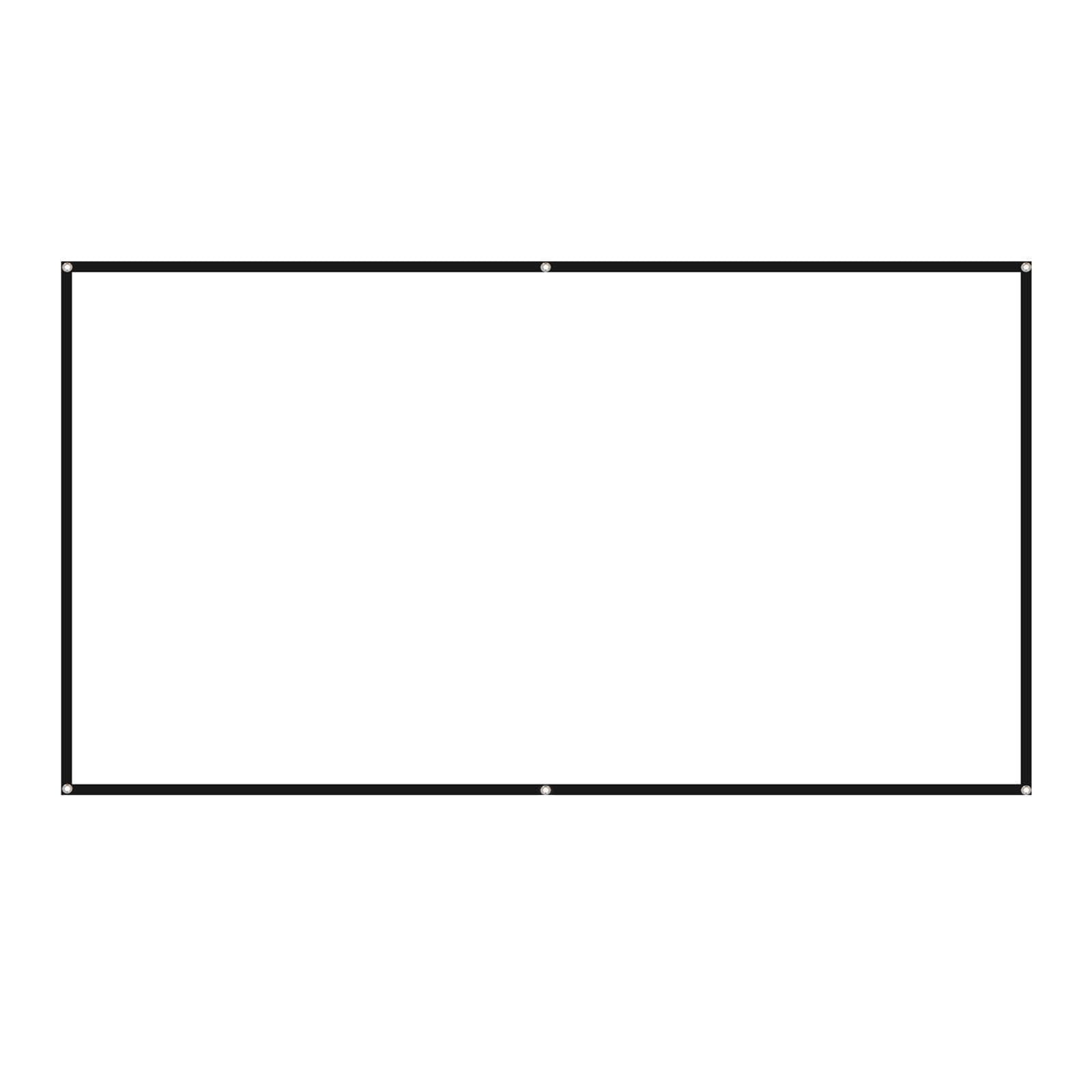 100 inches Projector Screen Widescreen 16:9 Portable Projection Screen Anti-Crease Foldable Indoor 100 inches white