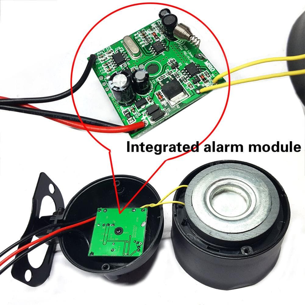 12 V Practical Anti-theft Vibrations Alarm One Way Vehicle Burglar Alarm Securitys Protections black