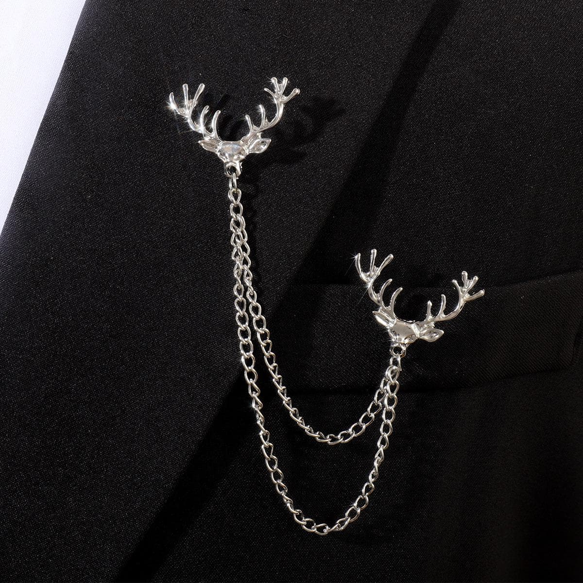 Men's Fashion Collar Pin Set: Japanese & Korean Style with Eagle, Crown, Tassel, and Cross Jewelry.