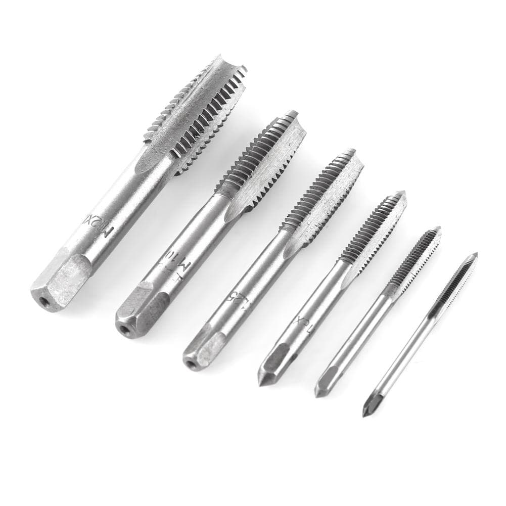 12pcs Screw Thread Hand Tap Set Straight Flutes M3M4M6M8M10M12