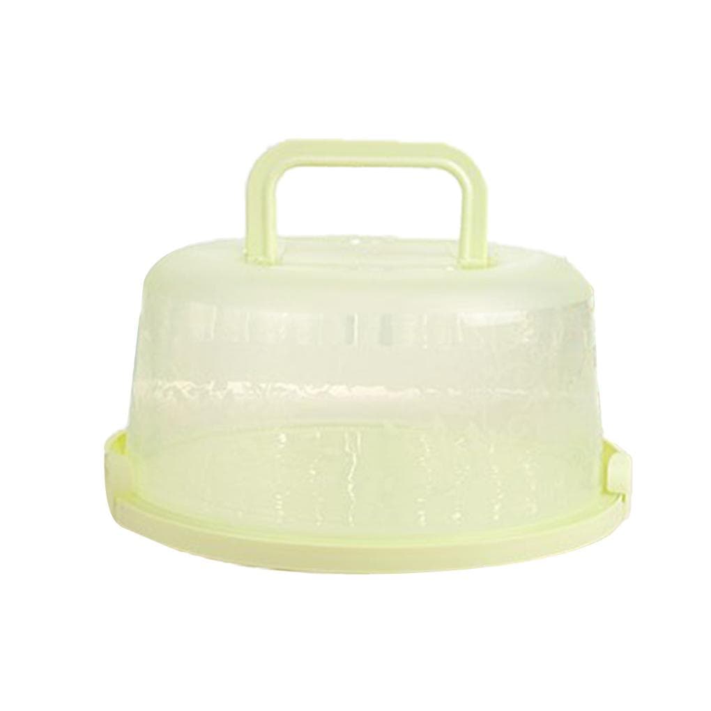 Cake Box Kitchen Home Party Bakery Round Package Container Nonslip Refrigerator Preservation Storage Holder green