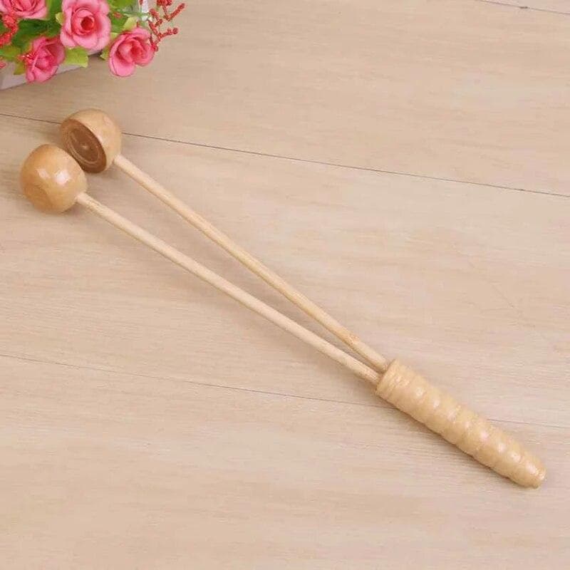 Portable Massage Hammer Round Wooden Knock Back Neck Waist Leg Relax Home Hammer Massage Stick Health Care