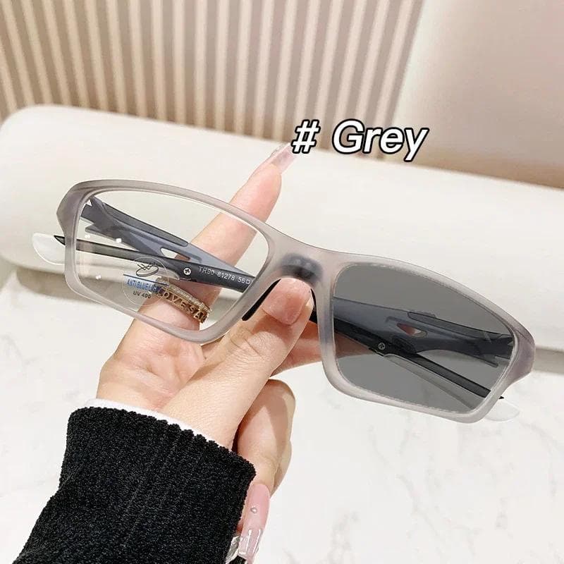 Men Sports Photochromic Sunglasses Ultra Light Oversized Frame Near Sight Eyeglasses Myopia Eyewear To -4 0 0