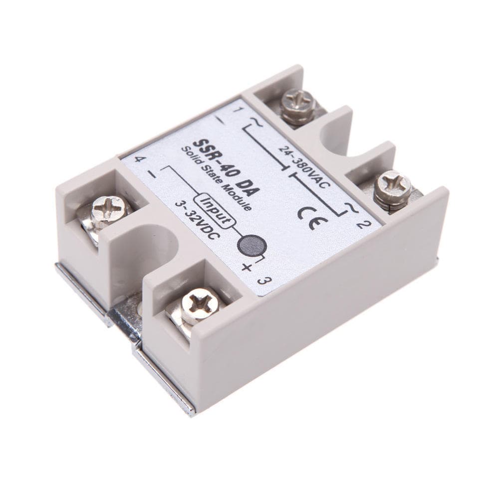 24V-380V 40A SSR-40 DA Solid State Relay Module for PID Temperature Controller 3-32V DC To AC