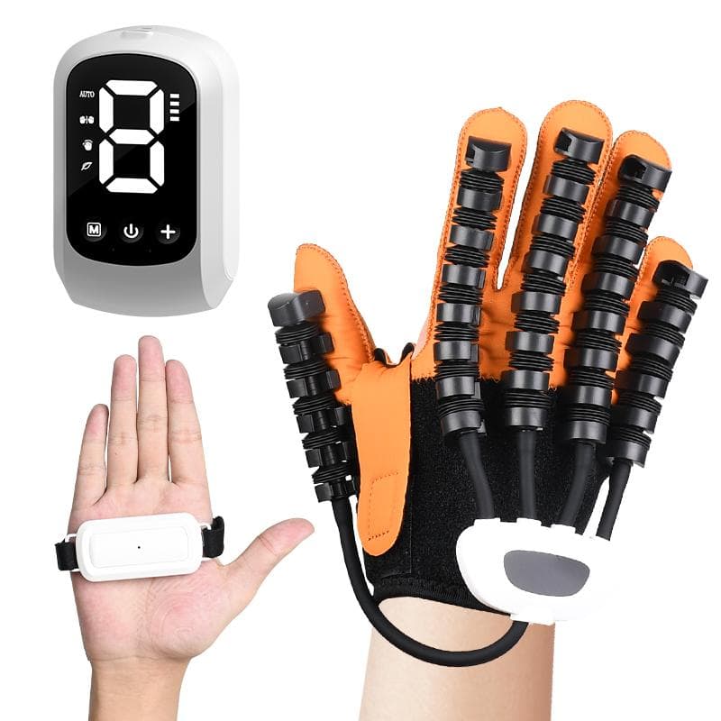 Rechargeable Hand Rehabilitation Gloves Stroke Hemiplegia Exercise Finger Trainer Hand Function Workout Rehab Device XL