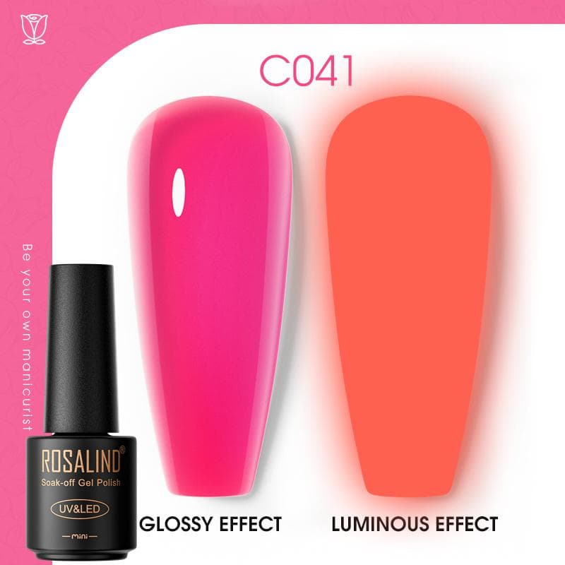 ROSALIND Nail Gel Polish Semi Permanent Varnish Hybrid UV Gel Polish Soak Off Nail Art Gel Top Base Coat Matt Top For Manicure Nail Art RA-C041