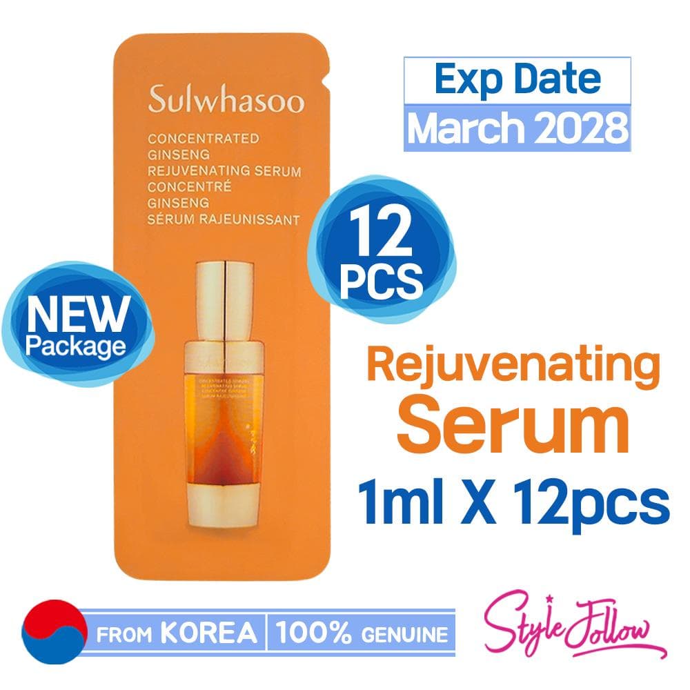 12pcs/12ml_[SULWHASOO] Concentrated Ginseng Rejuvenating Serum 1ml (Sample Sachet) 1ml X 12pcs (12ml)