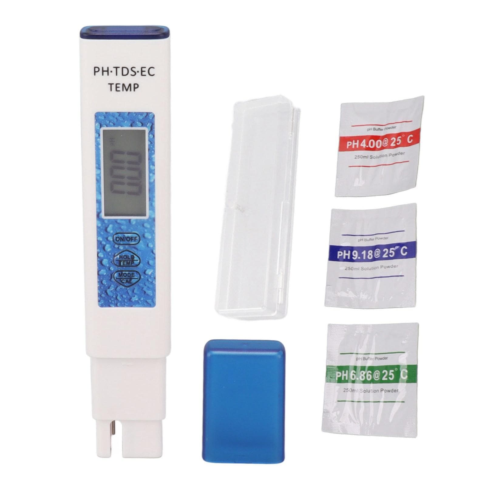 Digital Water Tester Pen 4 in 1 Accurate Sensitive Portable PH TDS EC Temperature Water Quality blue