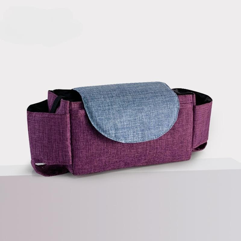 Multifunctional Stroller Hanging Bag Storage Bag Bottle Water Cup Bag wine red
