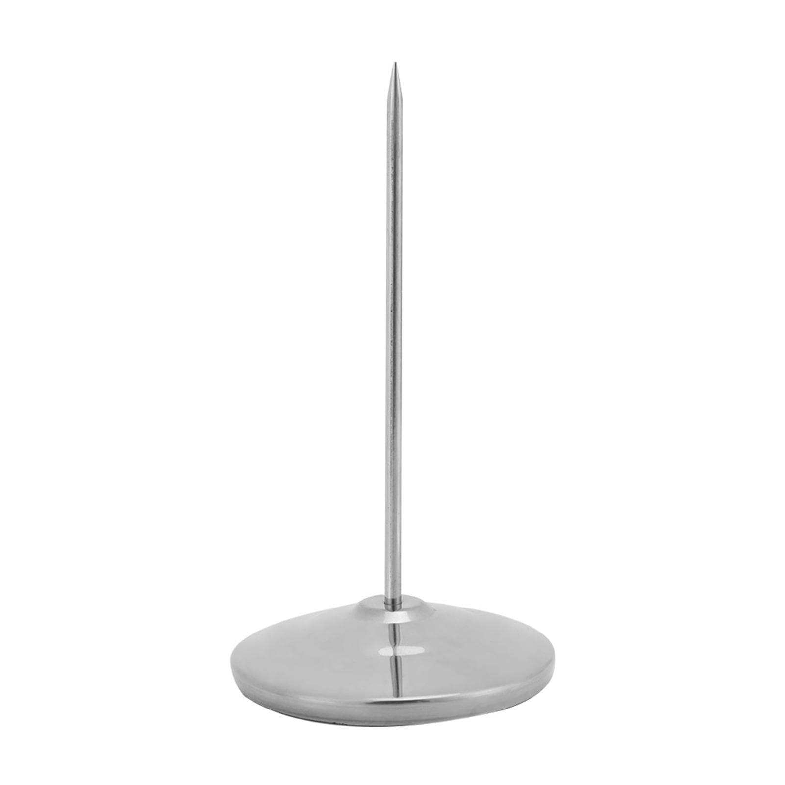 Stainless Steel Straight Paper Memo Receipt Holder Spike Stick for Office Restaurant Silver
