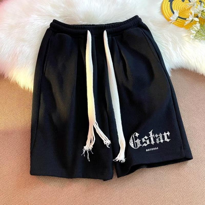 Shorts Men's Summer Thin Trendy Brand Casual Big Pants Basketball Sports American White Five-point Pants XL black