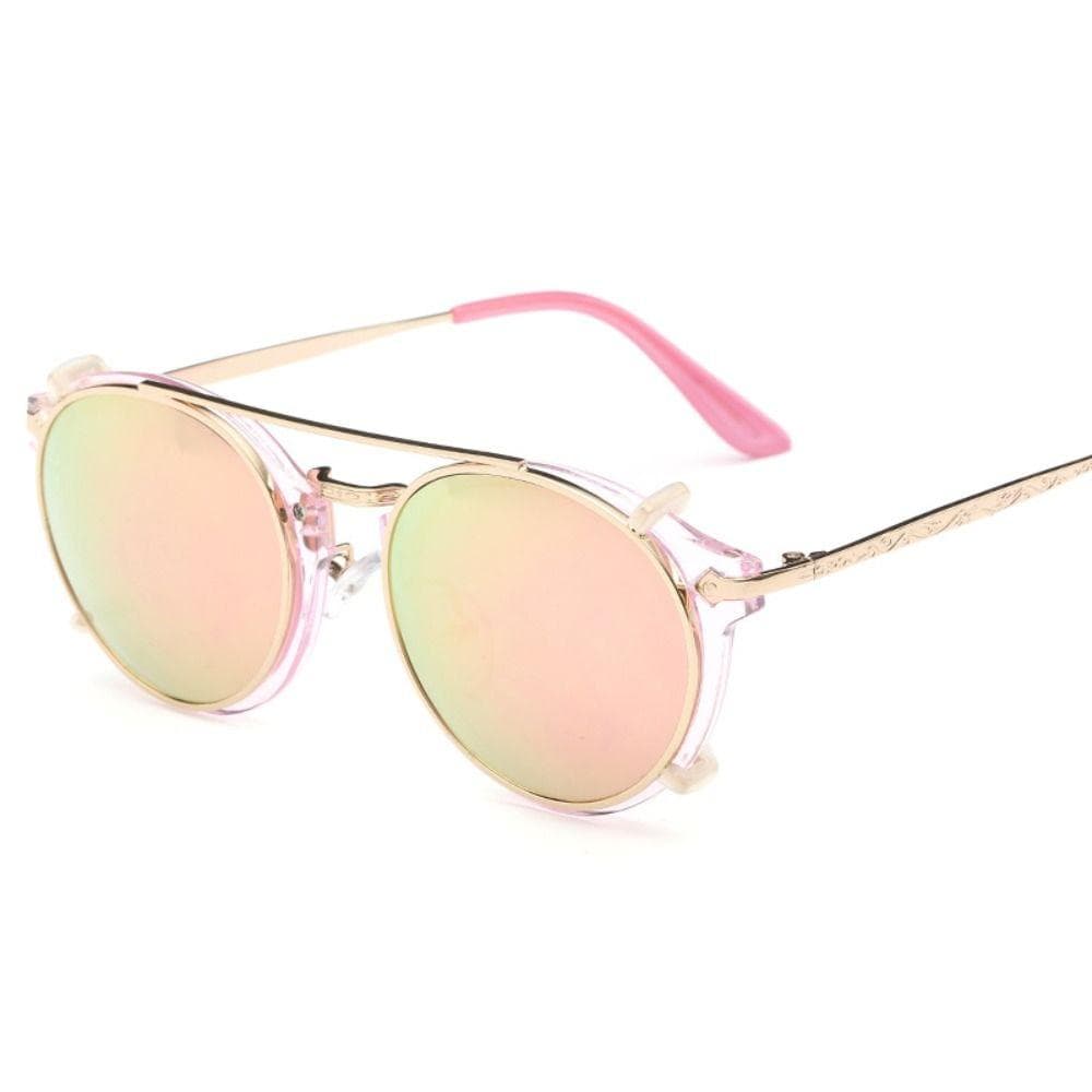 Korean Steampunk Flip Up Sunglasses Double Layer Black Shades Punk Eyeglasses Flip Cover Computer Glasses Two Usage