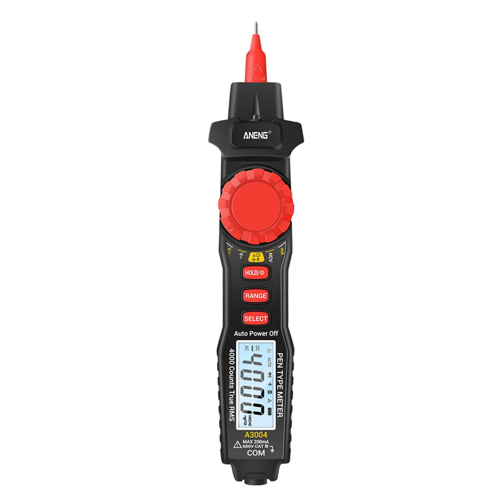 ANENG A3004 Digital Pen Multimeter Auto Range NCV AC/DC Voltmeter Ammeter Ohmmeter Resistance Meter black