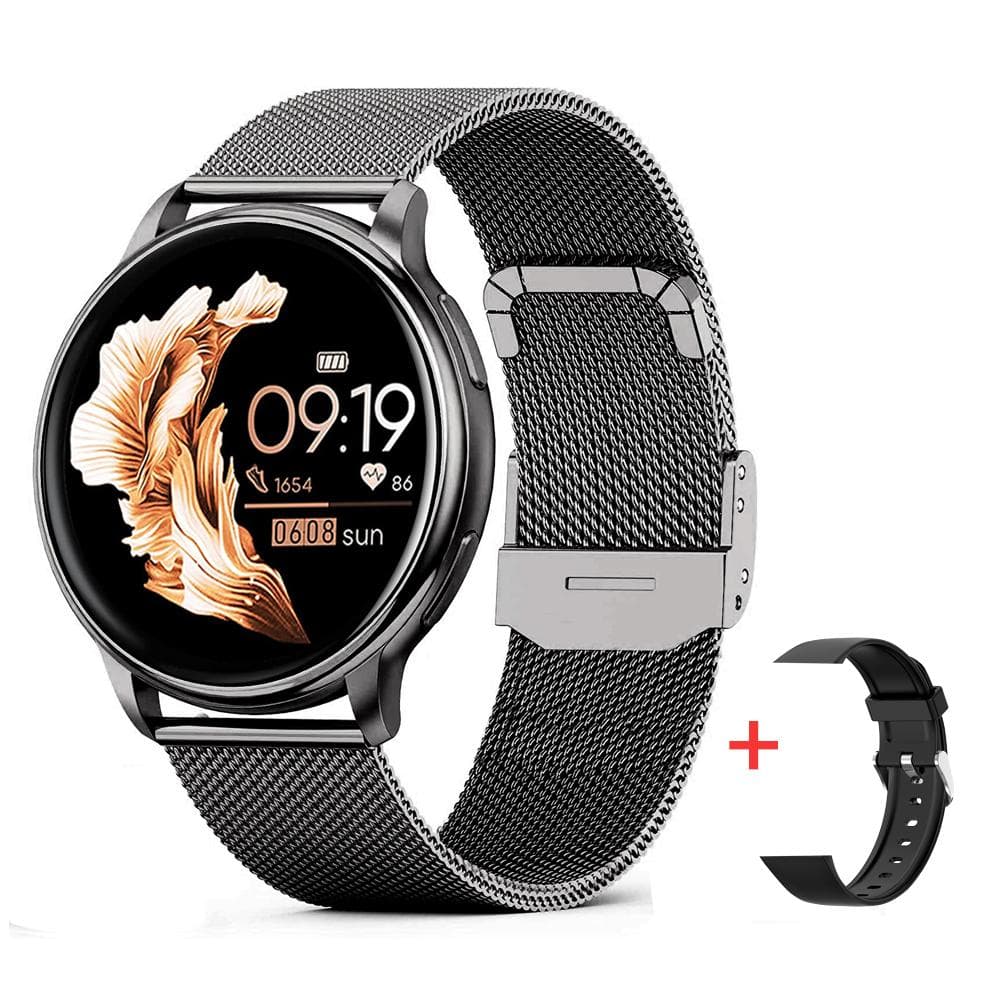 MEVADEN Bluetooth Call Smart Watch Women Custom Dial Watches Men Sport Fitness Tracker Heart Rate Smartwatch For Android IOS black