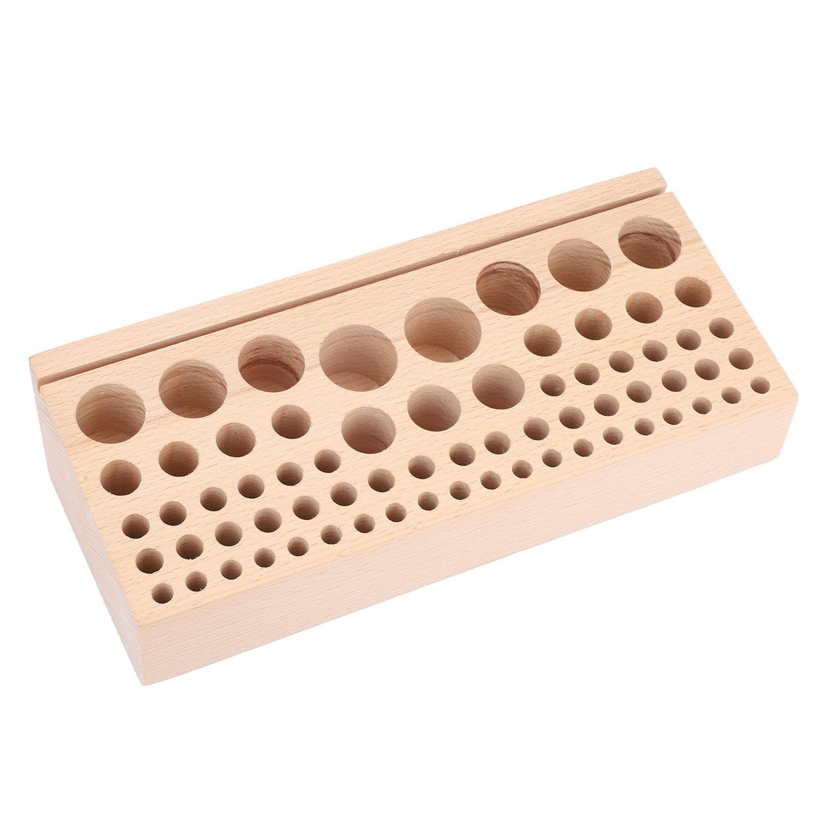 Leather Tool Holder 68 Holes Beech Wood DIY Making Stable Reasonable Hole Position Professional