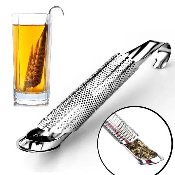 3Pcs Tea Strainer Stainless Steel Infuser Pipe Design Touch Feel Holder Tool Tea Spoon Infuser Filter Reusable Tea Strainers 1 PC