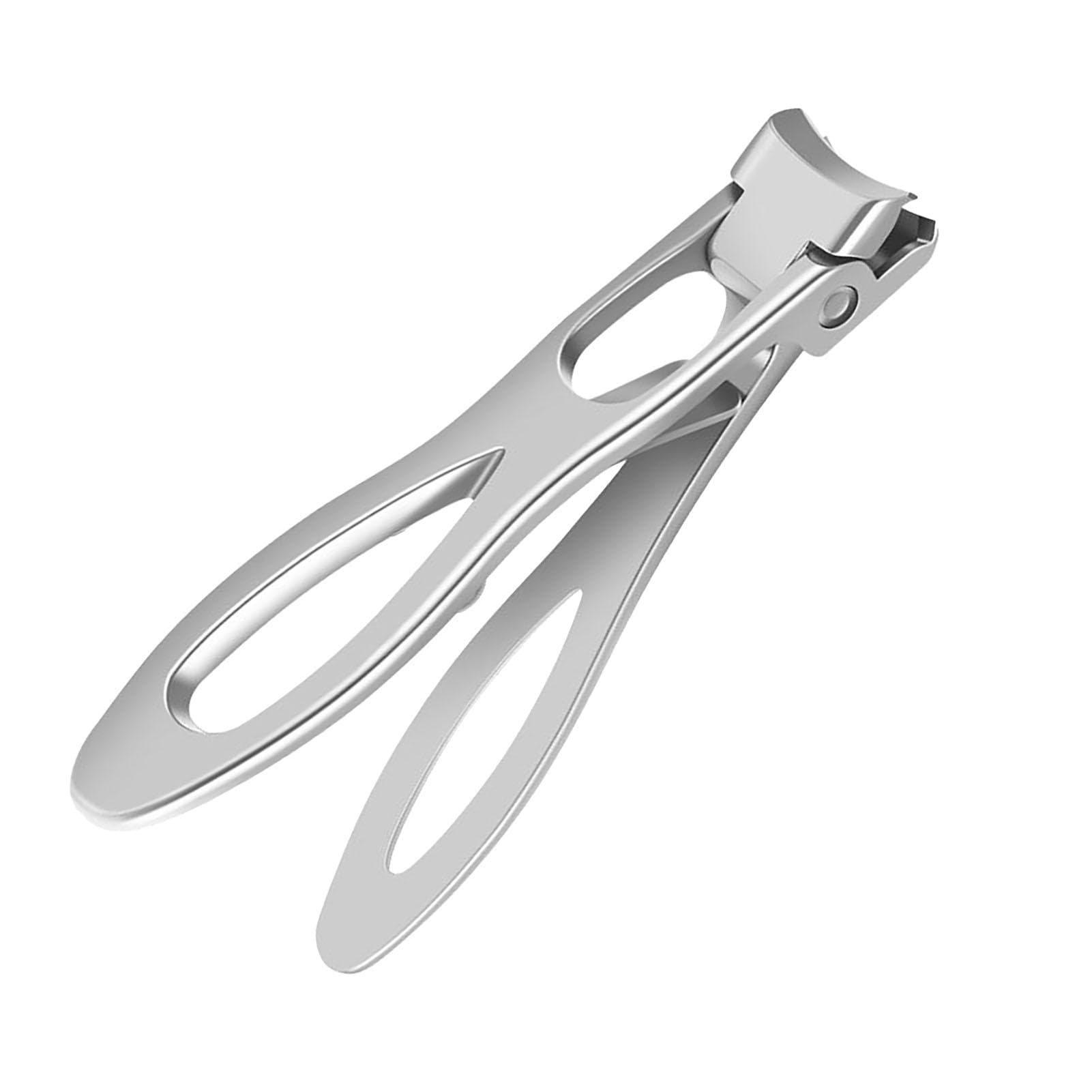 Stainless Steel Nail Clippers Large Opening Nail Clippers Silver Nail Cutters for Thick Nails