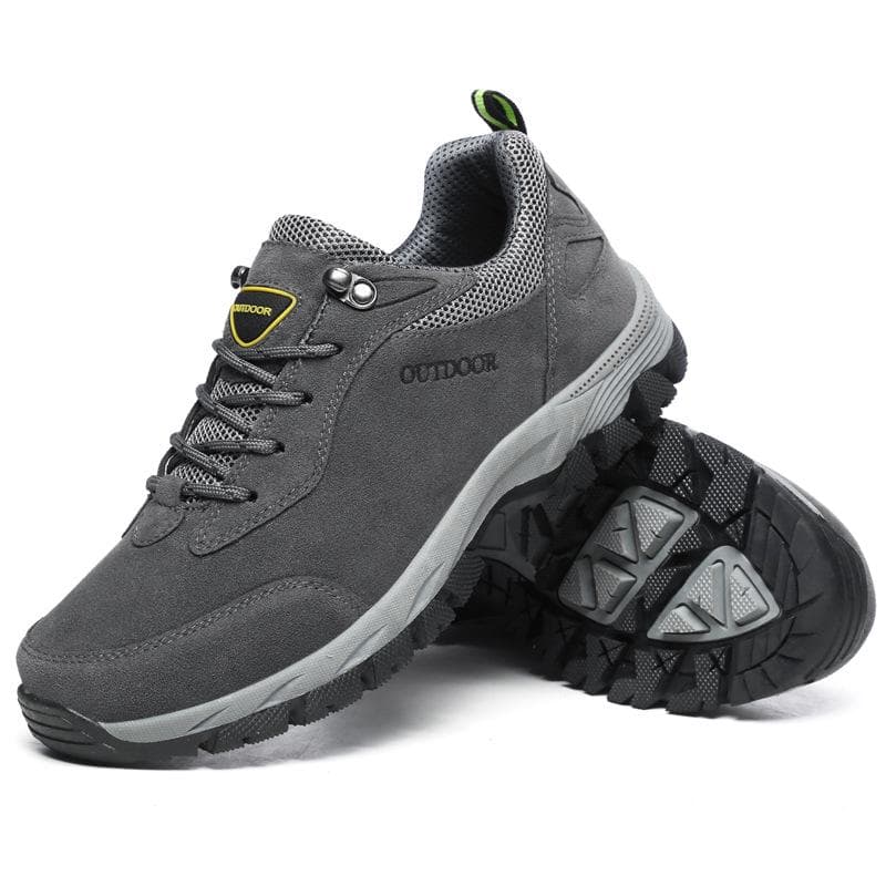 Plus size 39-48 49 50 classic MEN'S suede leather outdoor sports hiking shoes soft comfortable trekking hunting tactical sneaker 49 gray