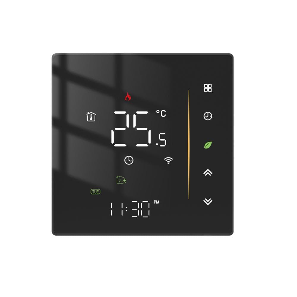 Tuya ZigBee Digital Display Intelligent Temperature Controller Multifunctional Water/Electric Floor water floor heating black