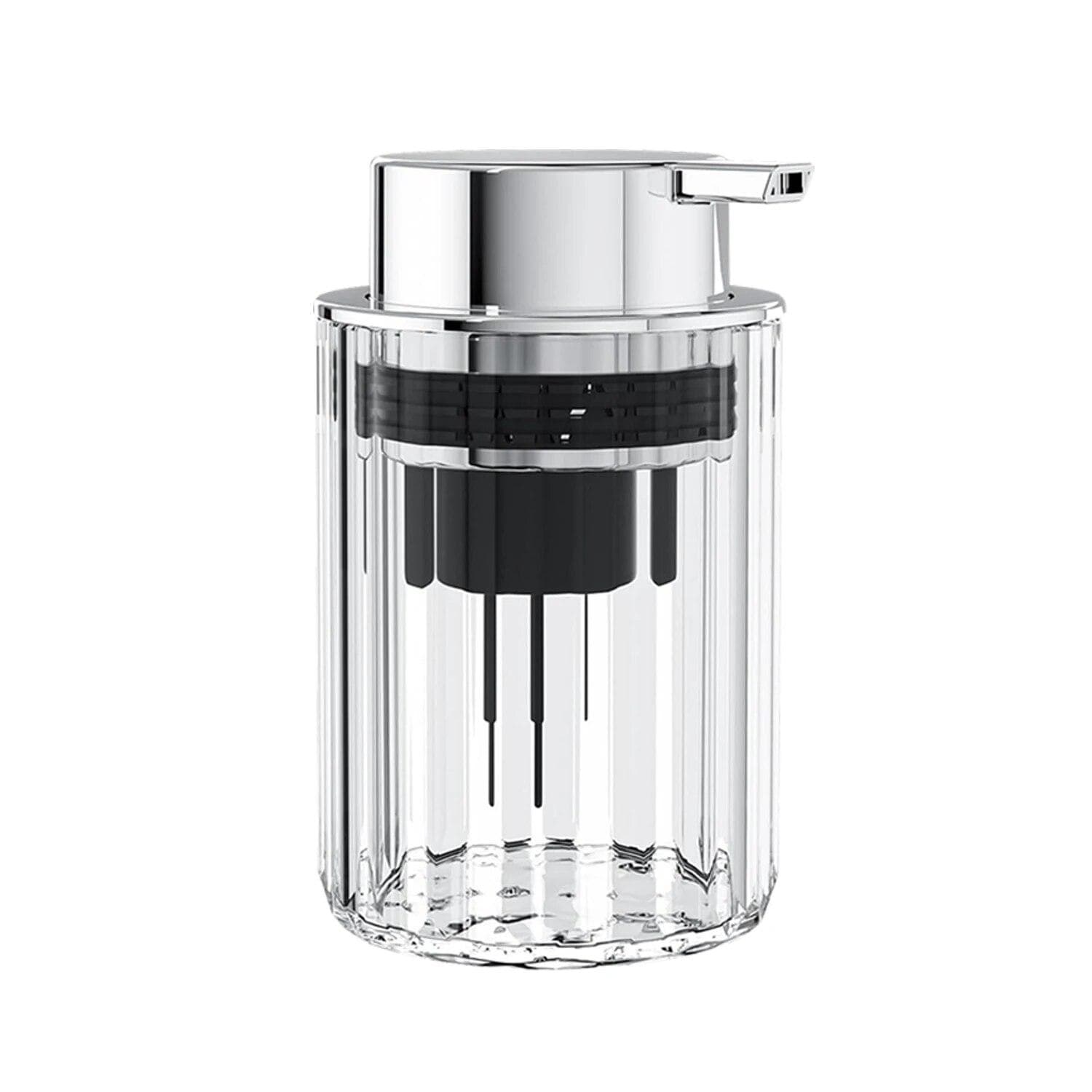 Hand Press Foaming Soap Dispenser For Bathroom Liquid Soap Mousse Bottle Refillable Kitchen Dish Soap Container clear
