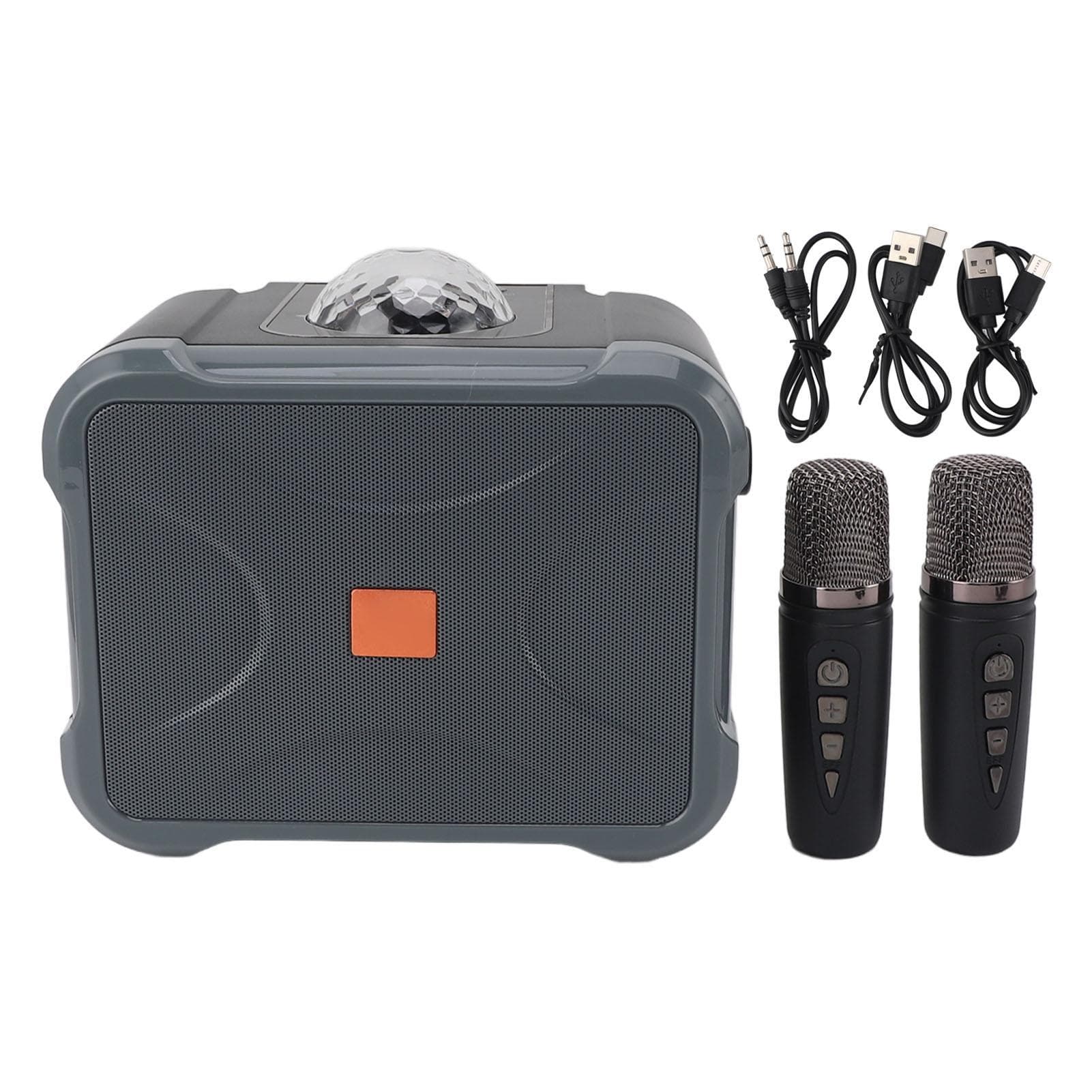 Wireless Bluetooth Speaker Clear Sound Portable Handheld Dual Mic Karaoke Machine for Adults Kids
